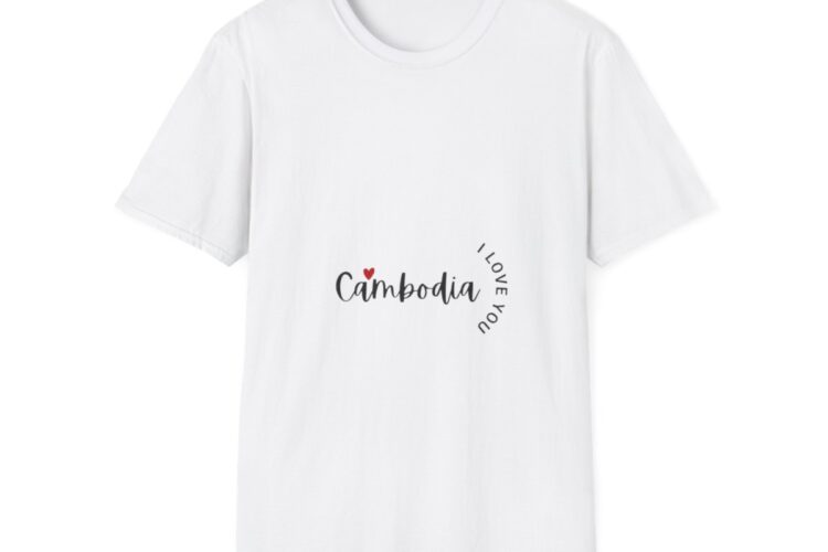 Simple but beautiful t-shirt says “CAMBODIA I LOVE YOU”